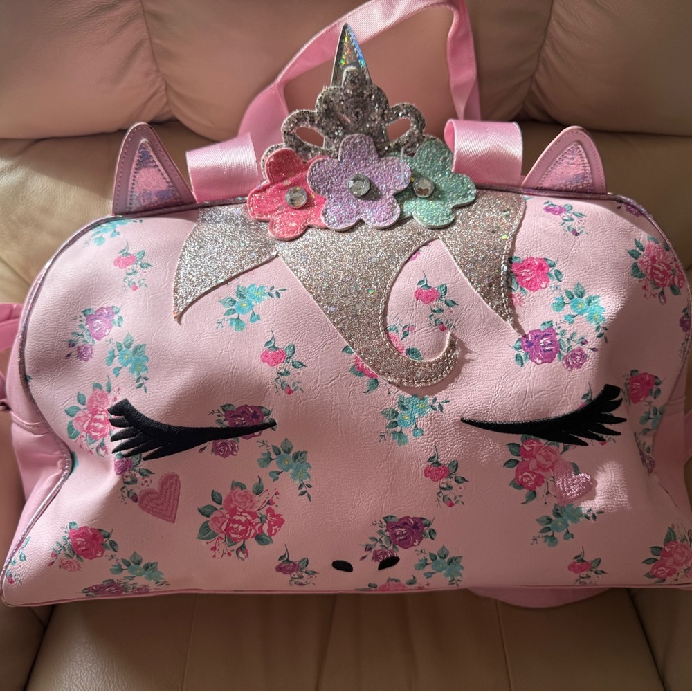 OMG Accesories Pink Unicorn Floral Kids Bag - Picture 4 of 11